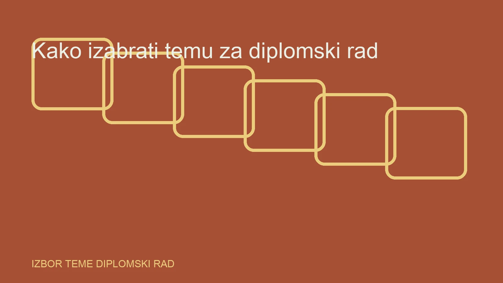 Urednička ilustracija za temu izbor teme diplomski rad