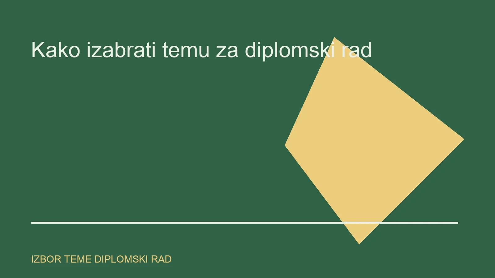 Urednička ilustracija za temu izbor teme diplomski rad